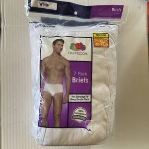 Fruit Of The Loom 7 Pack White XL 40-42 Briefs 2013